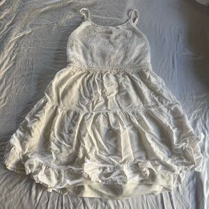 Pinky Elegant White Kids Dress